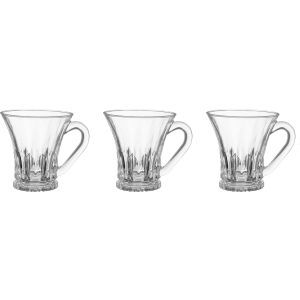 Galaxy Glass Glass Mug Set, 3 Pieces, 210 ml - Clear