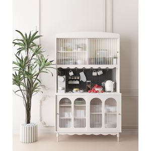 Counter Wood Coffee Corner, 76x42x189 cm - White