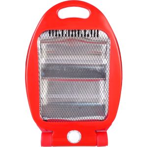 1 First WDNSB-80 Electric Heater, 2 Candles, 600 Watts - Black Red