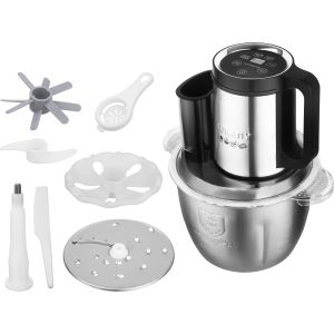 Sokany SK-06012N Stainless Steel Chopper, 1000 Watt, Digital, 3.5 Liter - Black Silver
