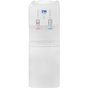 PH Water Dispenser, 2 Taps, with Refrigerator - White
