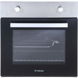 Fresh GOFR60CMS Built-in Gas Oven, 60x55 cm, Grill, Oven & Cooling Fans - Black Silver