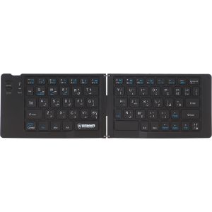 Gamma K-335 Foldable Wireless Keyboard, Arabic/English, Rechargeable Battery, with Type-C Charging Cable - Black