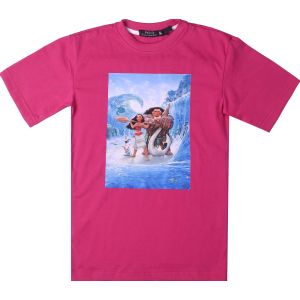 Cotton Half Sleeve Round T-Shirt for Girls, Size 10 - Pink