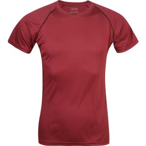 تيشيرت رياضي نص كم بوليستر للسيدات سيزر، مقاس 2XL - احمر داكن
