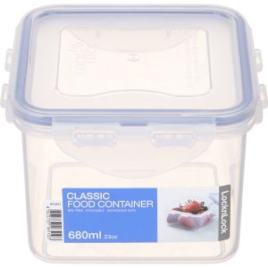LocknLock Plastic Food Keeper, 680 ml - Clear Blue