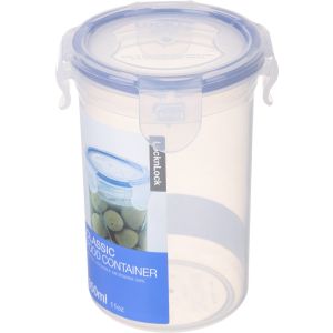 LocknLock Plastic Round Food Keeper, 350 ml - Clear Blue