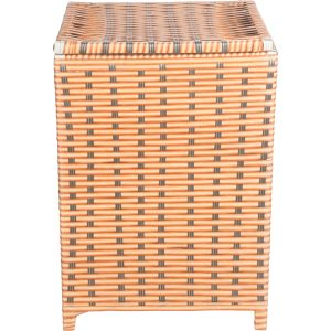 سبت غسيل راتان بالغطاء، 42×62 سم - بني اسود