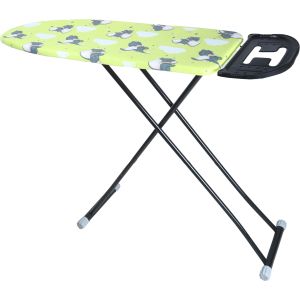 Sara Metal Foldable Iron Table, 138×35×105 cm, 7 Levels - Lemon Grey