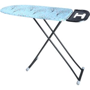Sara Metal Foldable Iron Table, 138×35×105 cm, 7 Levels - Turquoise Black