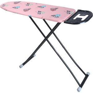 Sara Metal Foldable Iron Table, 138×35×105 cm, 7 Levels - Rose Black