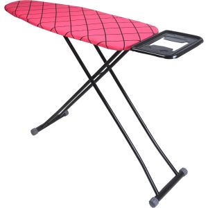 Sara Foldable Metal Iron Table, 142×45×105 cm - Fuchsia Black