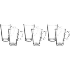 Blink Max Glass Mug Set, 6 Pieces, 240 ml - Clear