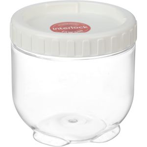 Interlock Plastic Spice Jar, 620 ml - Clear White
