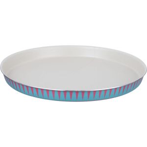 Trueval Teflon Pizza Tray, 26 cm - Fuchsia Turquoise