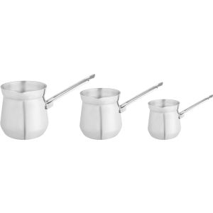 Nouval Aluminum Coffee Pot Set, 3 Pieces - Silver