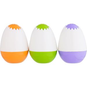 Lamsa Plastic Egg Shaped Salt and Pepper Shaker Set, 3 Pieces - Multicolor