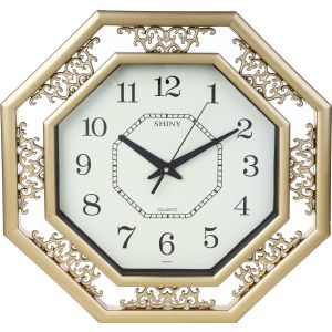 Plastic Wall Watch, 40×40 cm - Gold