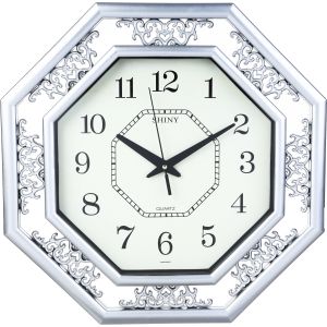 Plastic Wall Watch, 40×40 cm - Silver