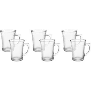 City Glass Glass Tea Mug Set, 6 Pieces, 170 ml - Clear
