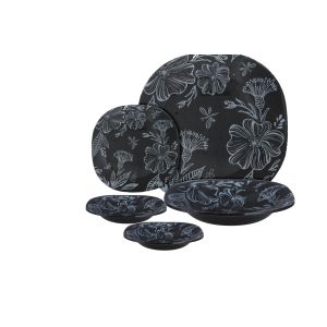 Arco Glass Arco Pyrex Dinner Set, 20 Pieces - Black White