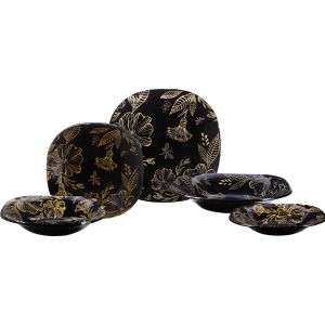 Arco Glass Arco Pyrex Dinner Set, 20 Pieces - Black Gold