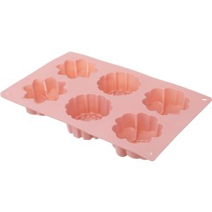 El Cheef Silicone Cake Mold, 6 Eyes, 28×17 cm - Cashmere
