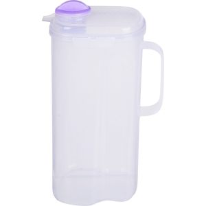 El Hoda Plastic Flask, 2 Liters, with Clip Lid - Clear
