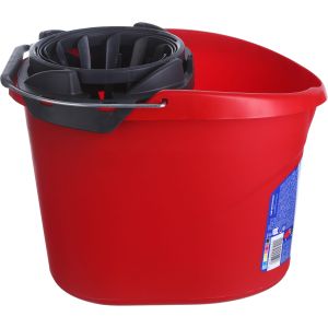 Vileda Round Plastic Bucket, 10 Litres - Red