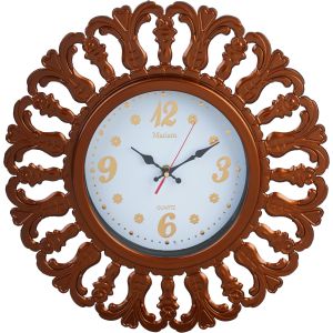 Plastic Wall Watch, 39 cm - Copper Gold