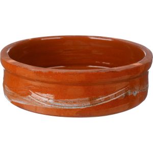 Pottery Round Oven Dish, 24 cm - Brown