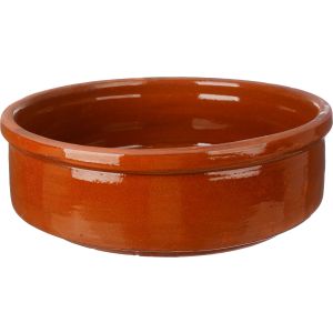 Pottery Round Oven Dish, 28 cm - Brown