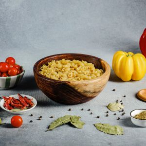 بوله كبيرة مستديرة خشب، 20×10سم - بني