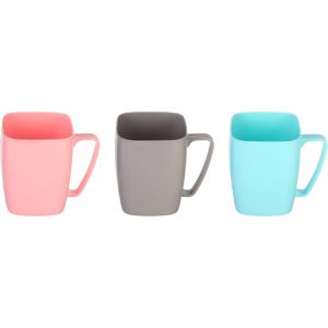 Max Plast Plastic Cups Set, 3 Pieces, 750 ml - Multicolor