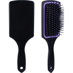 Plastic Hairbrush, 7.5×23.5 cm - Black Mauve