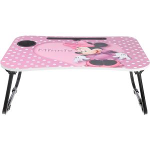 Al Alamiya 3D Wooden Laptop Table with Metal Legs, Easy to Fold, 60×40 cm - Multicolor