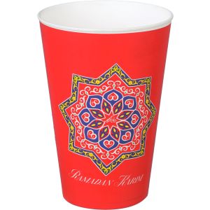 Elite Plastic Cup, Ramadan Shaped, 300 ml - Multicolor