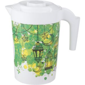 BASSIOUNY PLAST Plastic Jug with Lid, 1.8 Litres - Multicolor