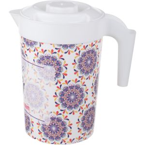 BASSIOUNY PLAST Plastic Jug with Lid, 1.8 Litres - Multicolor