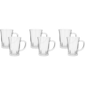 Blink Max Glass Mug Set, 6 Pieces, 205 ml - Clear