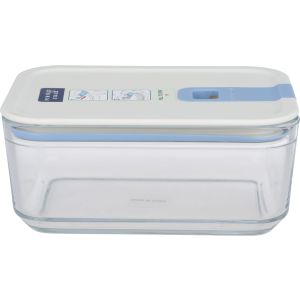 Neoflam Glass Food Keeper, Silicone Lid, 750 ml - Clear Off White