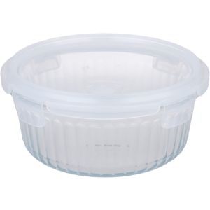 Neoflam Round Glass Food Keeper, Silicone Lid, 950 ml - Clear