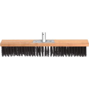 El Helal & Star Wood Road and Playground Cleaning Brush, 60 cm, with Metal Connector - Beige Black