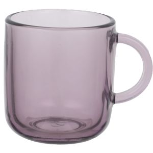 Pasabahce Glass Mug, 245 ml - Mauve