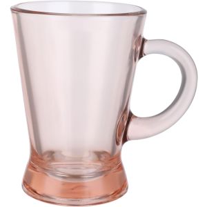 Pasabahce Glass Mug, 180 ml - Pink