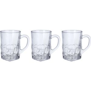 Galaxy Glass Glass Mug Set, 3 Pieces, 250 ml - Clear