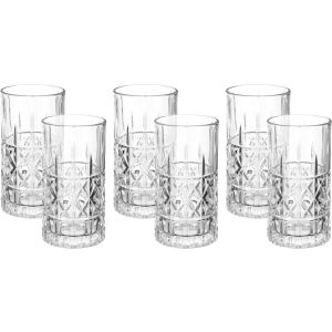 Blink Max Glass Cups Set, 6 Pieces, 475 ml - Clear