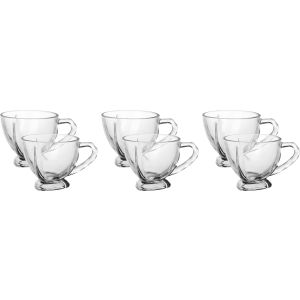Blink Max Glass Mug Set, 6 Pieces, 170 ml - Clear