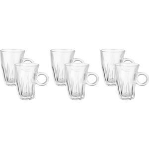 Blink Max Glass Mug Set, 6 Pieces, 200 ml - Clear