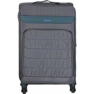 Three M waterproof Trolley Travel Bags, 20 Inch, 9 Zippers, 4 Wheels, Digital Lock - Olive Blue